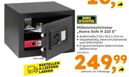 Globus Baumarkt BURG WACHTER Möbeleinsatztresor ,,Home Safe H 210 E" Angebot