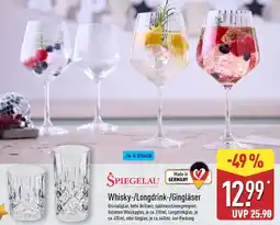 Aldi Nord SPIEGELAU Whisky-/Longdrink-/Gingläser Angebot