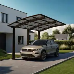 toom Baumarkt Ximax Einzelcarport 'Portoforte Typ 110 MR' mattbraun 270 x 495 x 298 cm Angebot