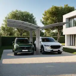 toom Baumarkt Ximax Doppelcarport 'Portoforte Typ 80 Y-Ausführung' Aluminium edelstahlfarben 543 x 495 x 298 cm Angebot