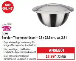 METRO GSW Servier-Thermoschüssel Angebot
