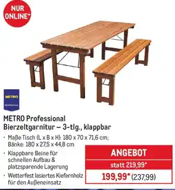 METRO METRO Professional Bierzeltgarnitur - 3-tlg., klappbar Angebot