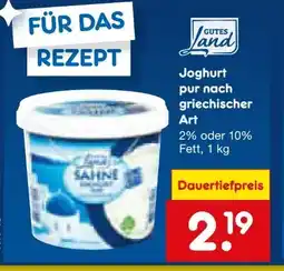 Netto Marken-Discount Gutes Land Joghurt pur nach griechischer Art Angebot