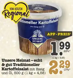 E-Center Unsere heimat traditioneller kartoffelsalat Angebot