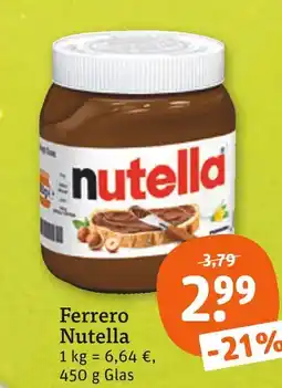 tegut Ferrero nutella Angebot