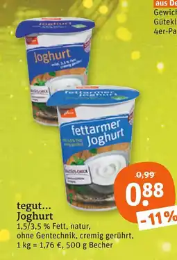 tegut Tegut... joghurt mild Angebot