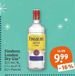 tegut Finsbury london dry gin Angebot