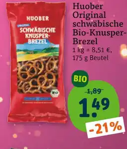 tegut Huober original schwäbische bio-knusper-brezel Angebot