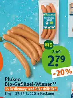 tegut Plukon bio-geflügel-wiener Angebot