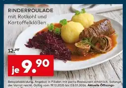 porta Rinderroulade mit rotkohl und kartoffelklößen Angebot