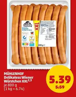 PENNY Mühlenhof delikatess wiener würstchen xxl Angebot