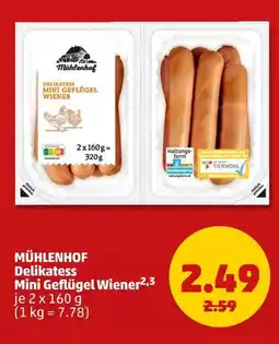 PENNY Mühlenhof delikatess mini geflügel wiener Angebot