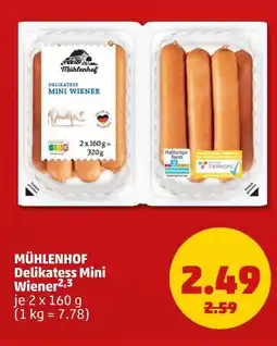PENNY Mühlenhof delikatess mini wiener Angebot