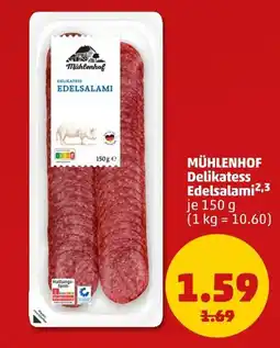 PENNY Mühlenhof delikatess edelsalami Angebot