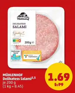 PENNY Mühlenhof delikatess salami Angebot