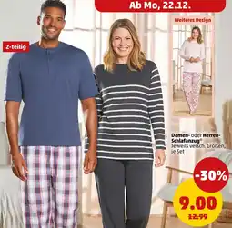 PENNY Damen- oder herren-schlafanzug Angebot