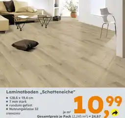 Globus Baumarkt Laminatboden 'schatteneiche' Angebot