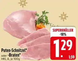 Edeka Puten-schnitzel oder -braten Angebot