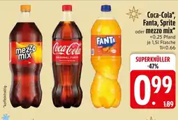 Edeka Coca-cola, fanta, sprite oder mezzo mix Angebot