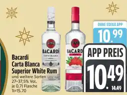 Edeka Bacardi carta blanca oder superior white rum Angebot