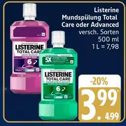 Marktkauf Listerine mundspülung total care Angebot