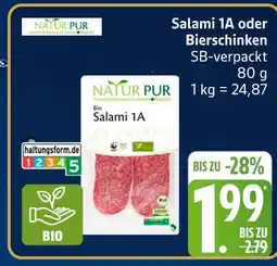 Marktkauf Natur pur salami 1a Angebot