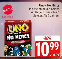 Marktkauf Mattel uno - no mercy Angebot