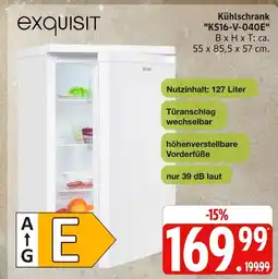 Marktkauf Exquisit kühlschrank ks16-v-040e Angebot