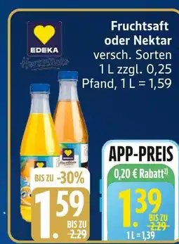 Edeka Edeka fruchtsaft oder nektar Angebot