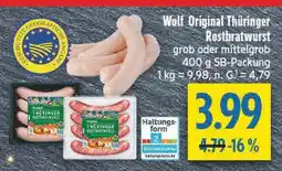diska Wolf original thüringer rostbratwurst grob Angebot