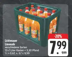 E-Center Lichtenauer limonade Angebot