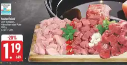 E-Center Fondue fleisch vom schwein Angebot