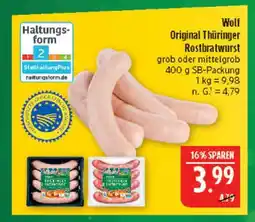 Marktkauf Wolf original thüringer rostbratwurst Angebot