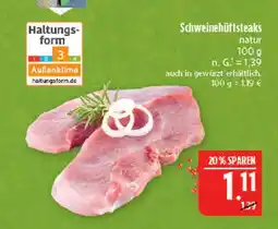 Marktkauf Schweinehüftsteaks natur Angebot