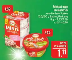 Marktkauf Popp minis brotaufstrich Angebot