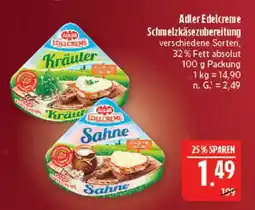 Marktkauf Adler edelcreme schmelzkäsezubereitung kräuter Angebot