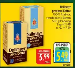 Marktkauf Dallmayr prodomo kaffee Angebot