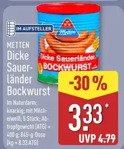 Aldi Nord Metten dicke sauerländer bockwurst Angebot