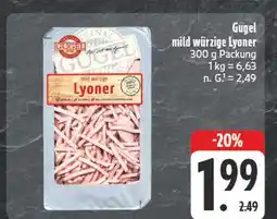 Edeka Gugel mild würzige lyoner Angebot
