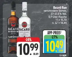Edeka Bacardi rum carta negra Angebot