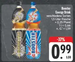 Edeka Booster energy drink absolute zero Angebot