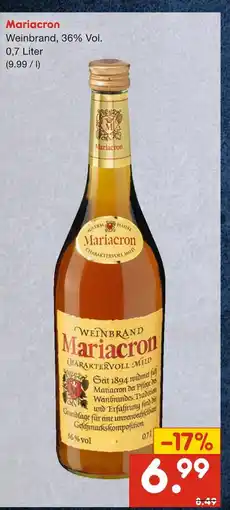 Netto Marken-Discount Mariacron weinbrand Angebot
