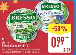Aldi Nord Bresso frischkäsespezialität mit kräutern aus der provence Angebot