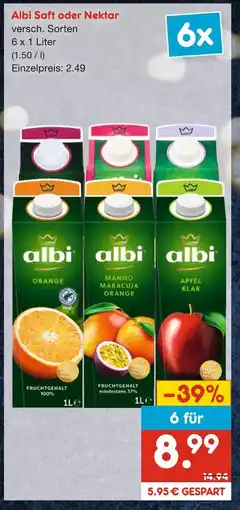 Netto Marken-Discount Albi saft oder nektar Angebot
