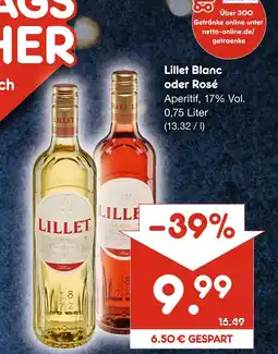 Netto Marken-Discount Lillet blanc oder rosé Angebot