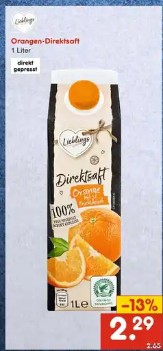 Netto Marken-Discount Lieblings orangen-direktsaft Angebot