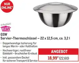 METRO GSW Servier-Thermoschüssel Angebot