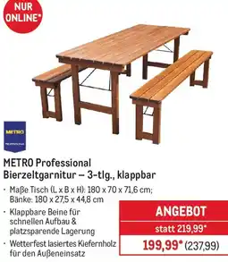 METRO METRO Professional Bierzeltgarnitur - 3-tlg., klappbar Angebot