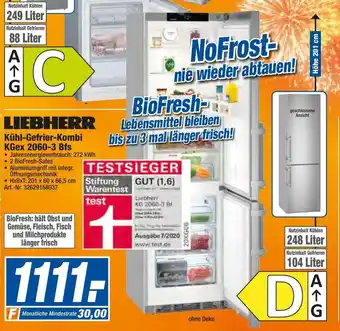 expert Techno Land Liebherr Kuhl-Gefrier-Kombination | KGex 2060-3 Bfs Angebot