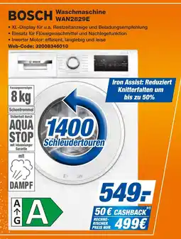 expert Techno Land BOSCH Waschmaschine WAN2829E Angebot